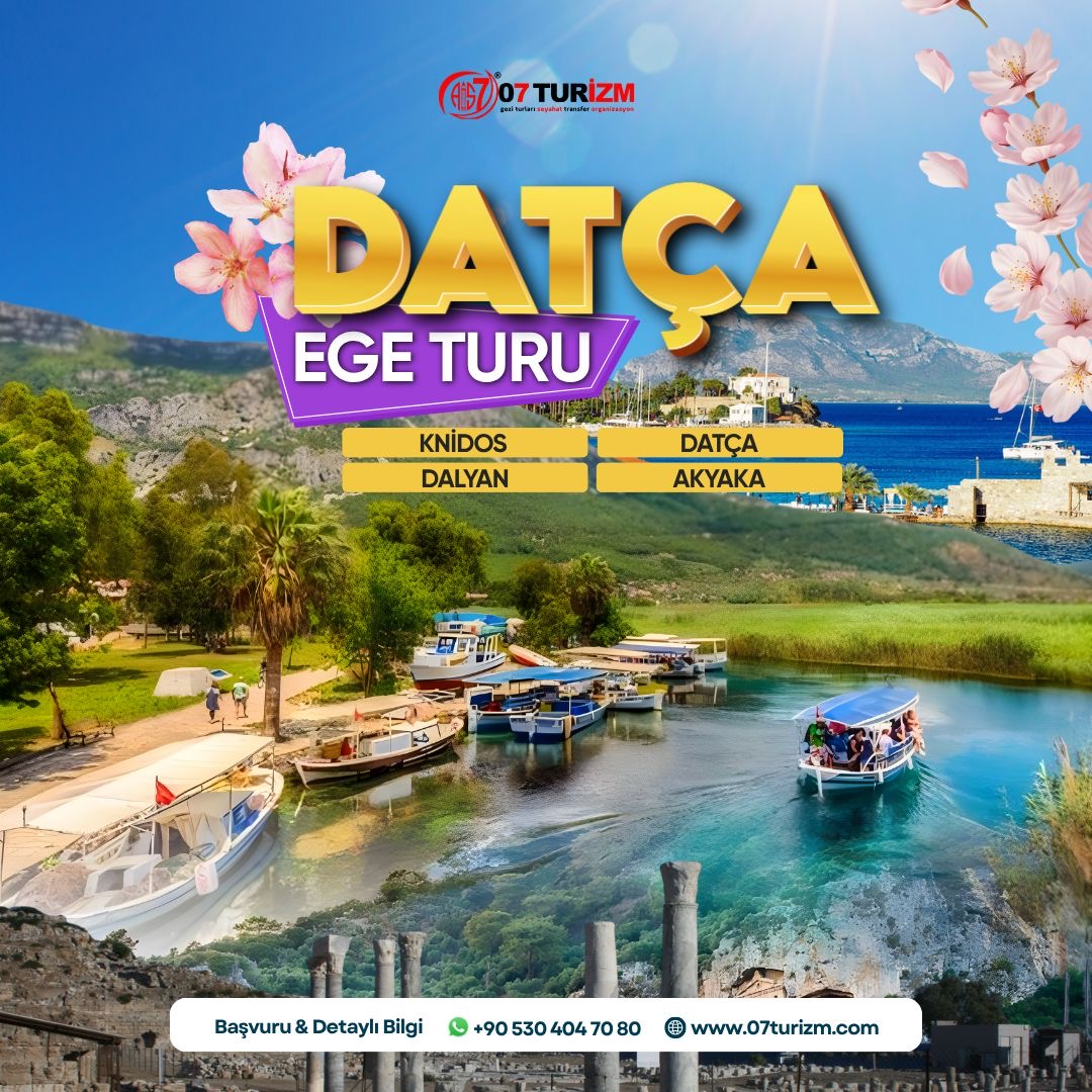 Datça-Knidos- Akyaka- Dalyan -Konaklamalı Ege Turu 