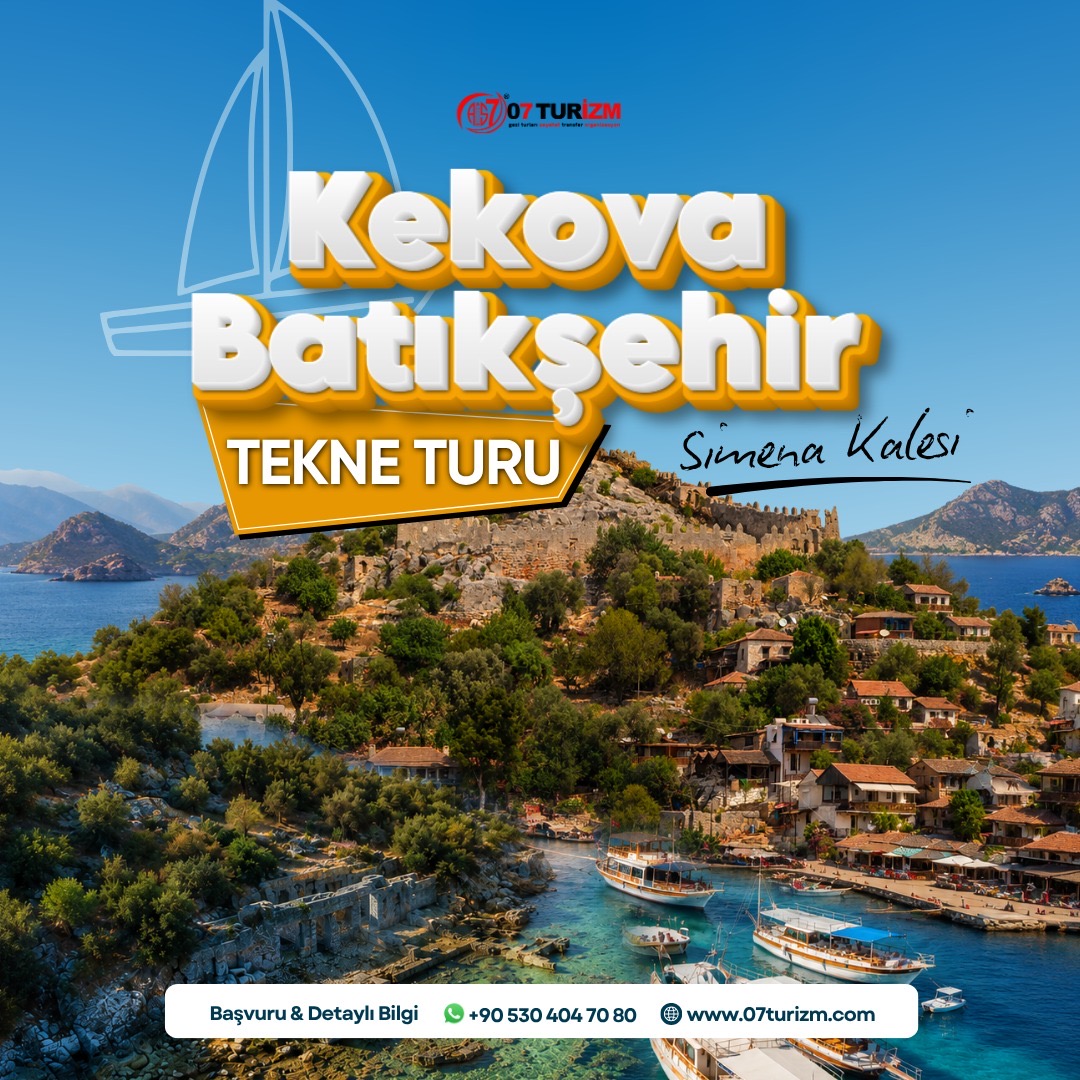 Kekova Batıkşehir Tam Gün Tekne Turu-Simena Kalesi Kaleköy Turu