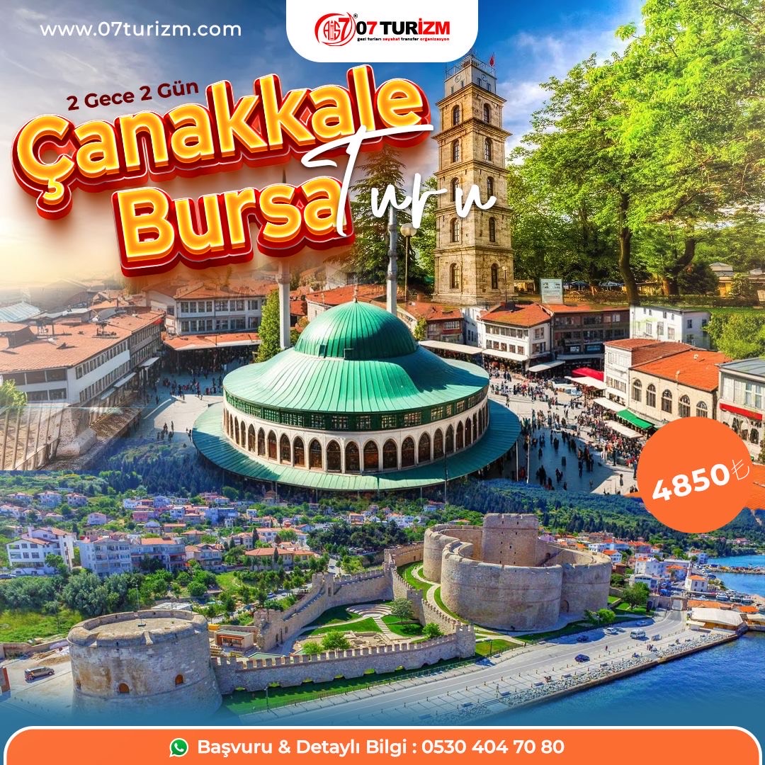 Çanakkale- Bursa- Cumalıkızık- Mudanya- Tirilye- Gölyazı- Gelibolu Turu  